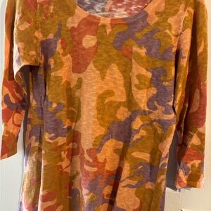 LOGO by Lori Goldstein Multicolor Patterned Top